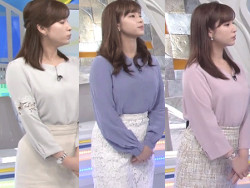 女子アナ角谷暁子、生放送中に股間押さえてオナニーでイッてる動きをする